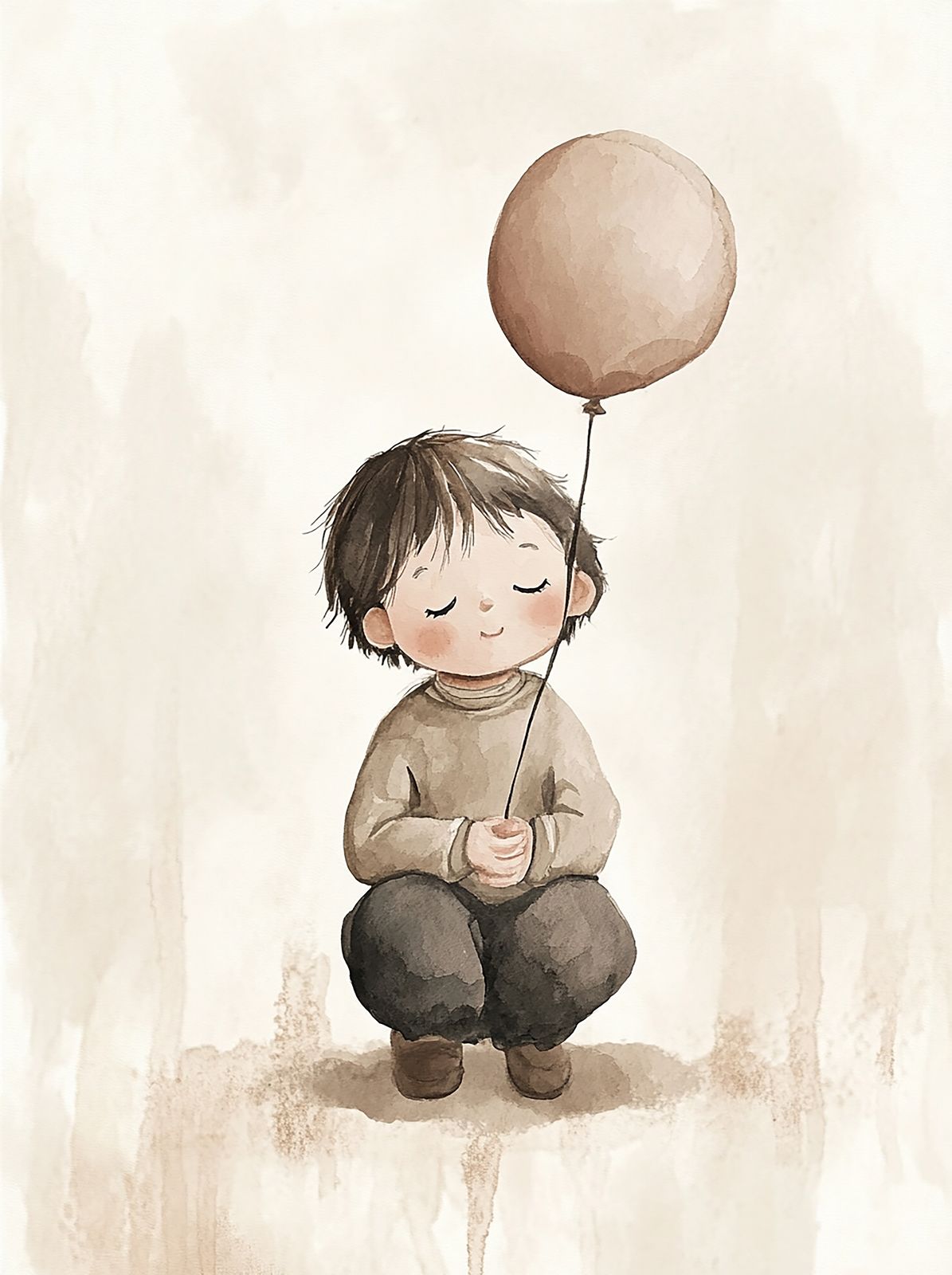 Poster - Child with Balloon