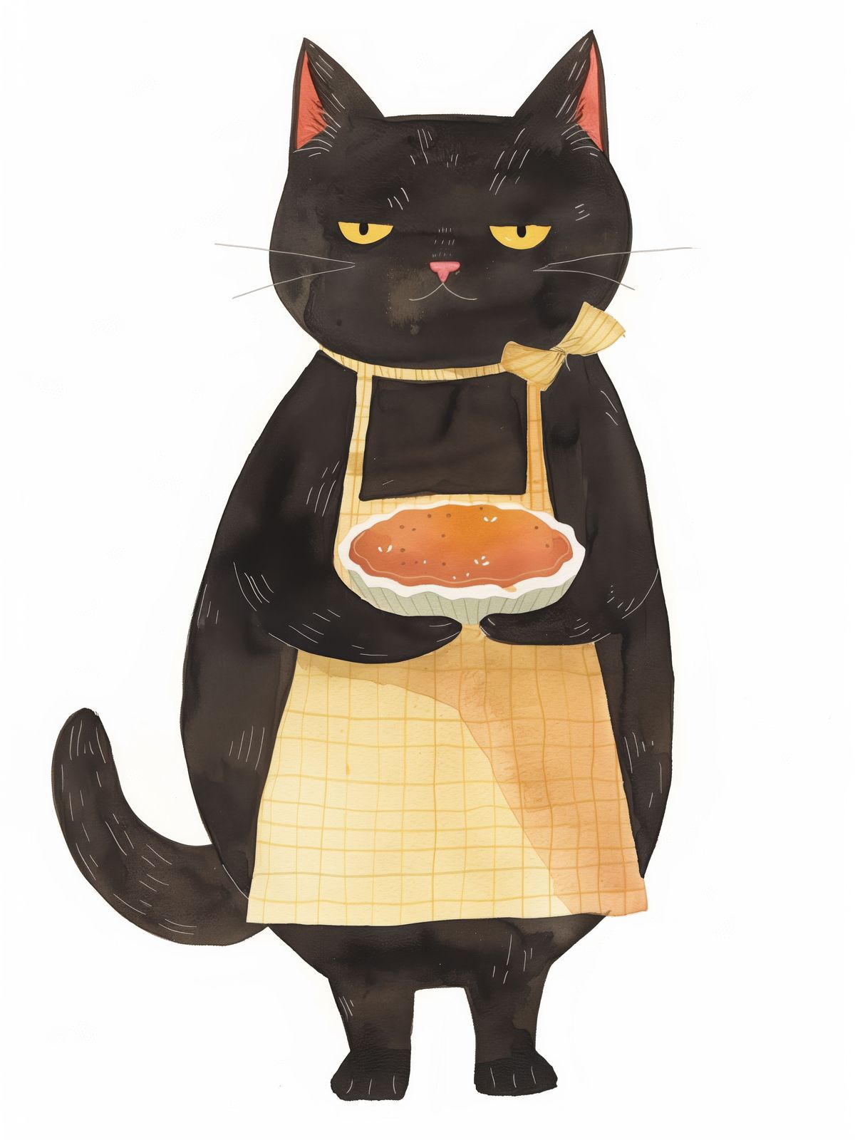 Poster - Black Cat with Pie