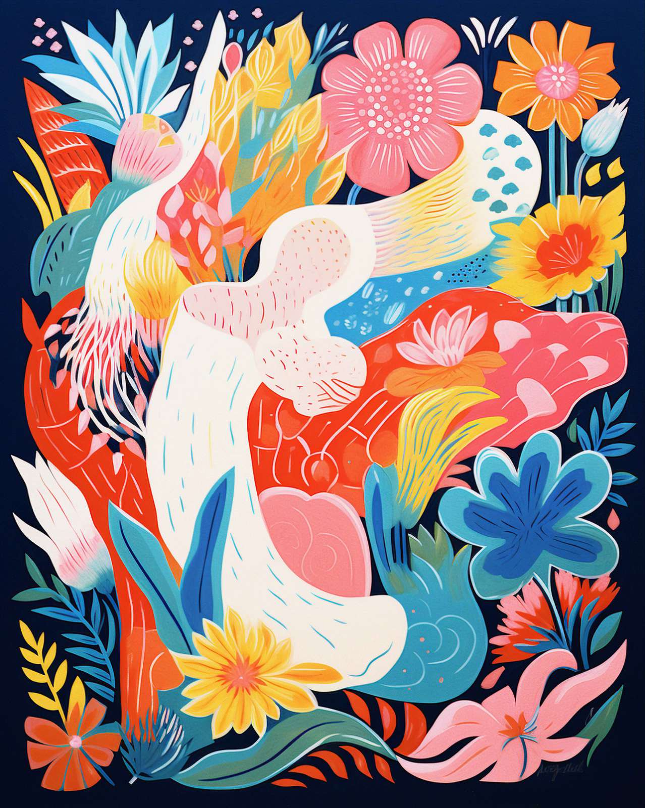 Poster - Vibrant Floral Art