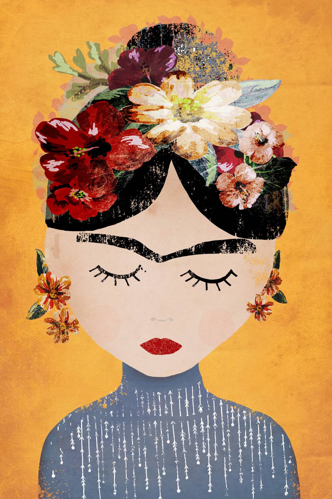 Poster - Woman with Floral Crown