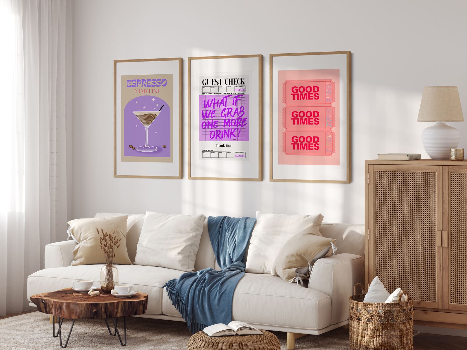 Poster - Guest Check and Good Times / Set of 3