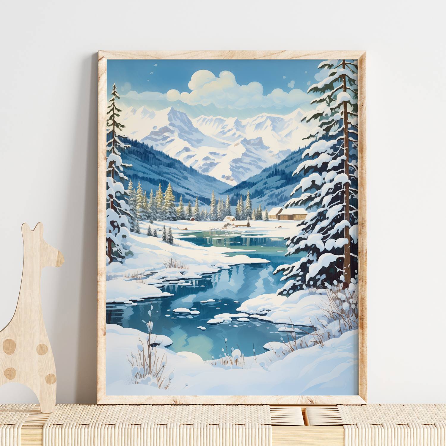 Poster - Winter Mountain Scene