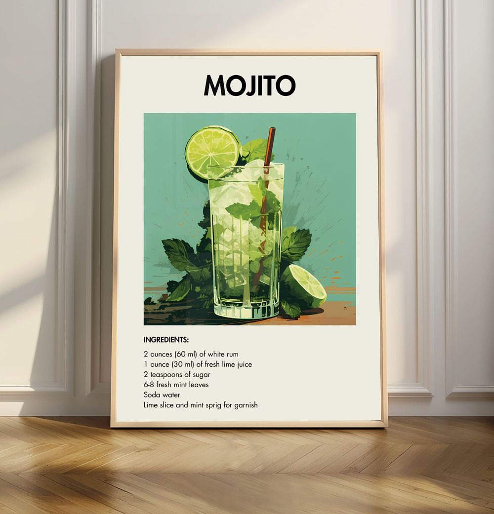 Mojito Recipe Poster