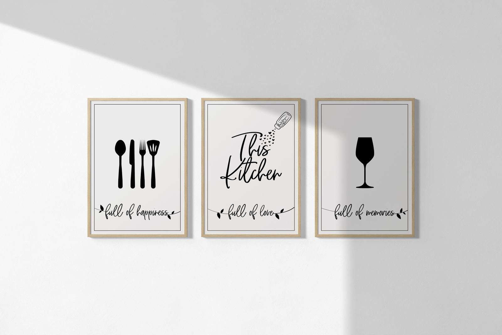 Poster - Kitchen Happiness Set of 3