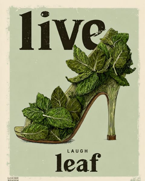 Poster - Leaf Shoe Design