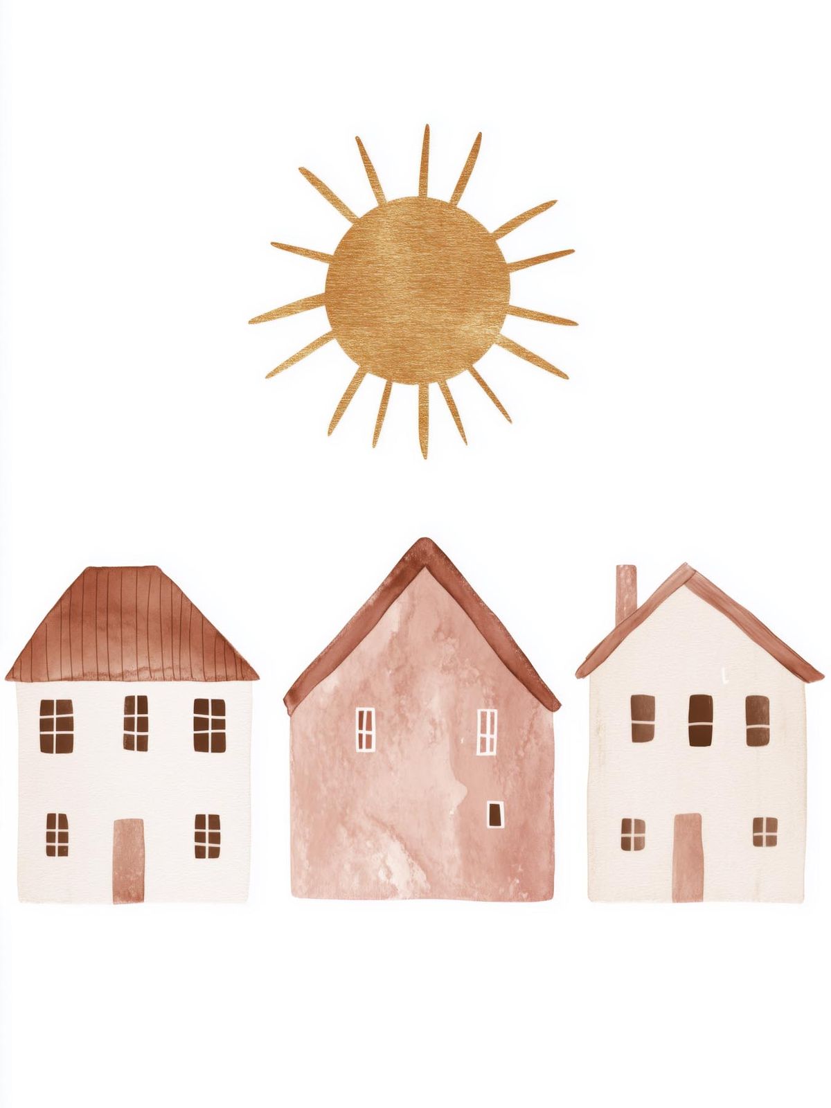 Poster - Sun and Houses