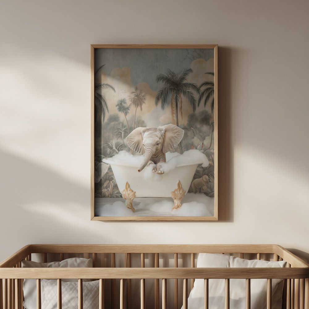 Poster - Elephant in Bathtub