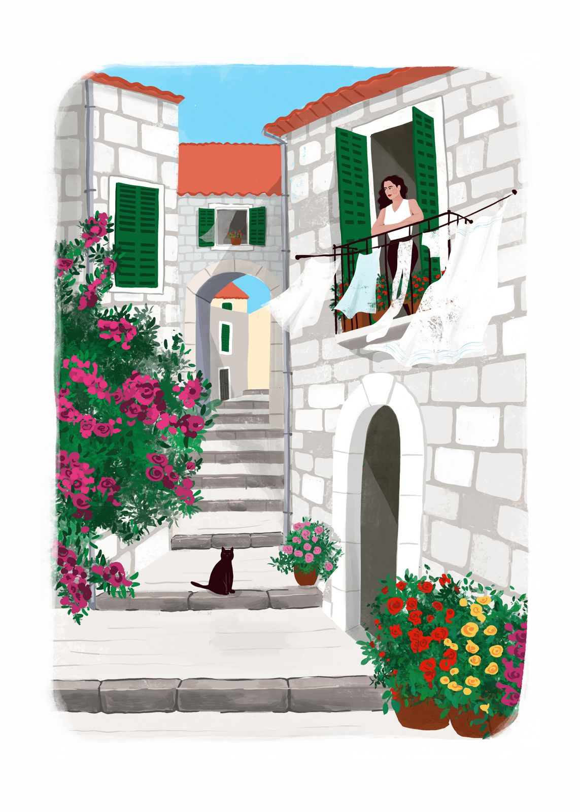 Poster - Mediterranean Courtyard