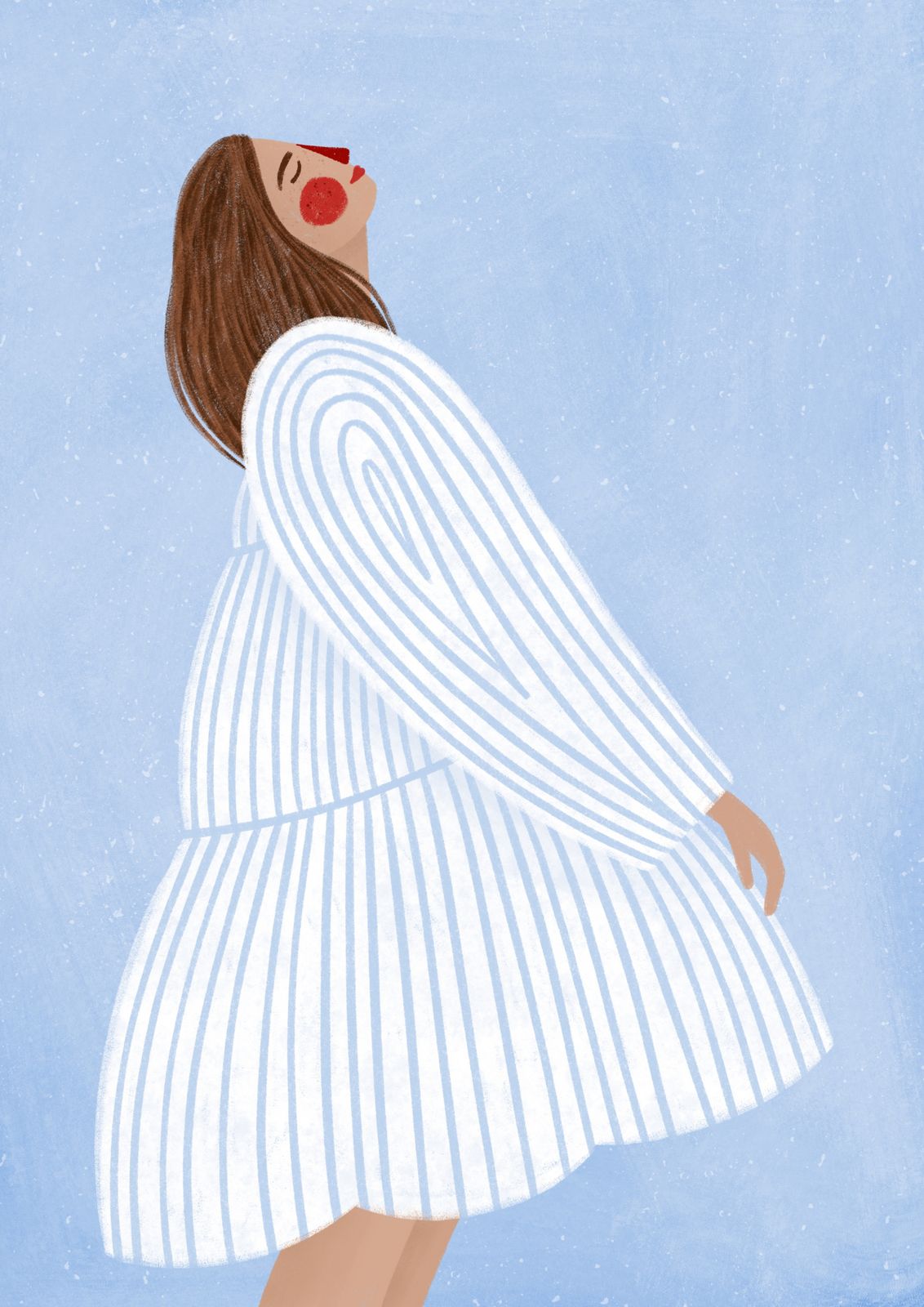 Poster - Woman in Striped Dress