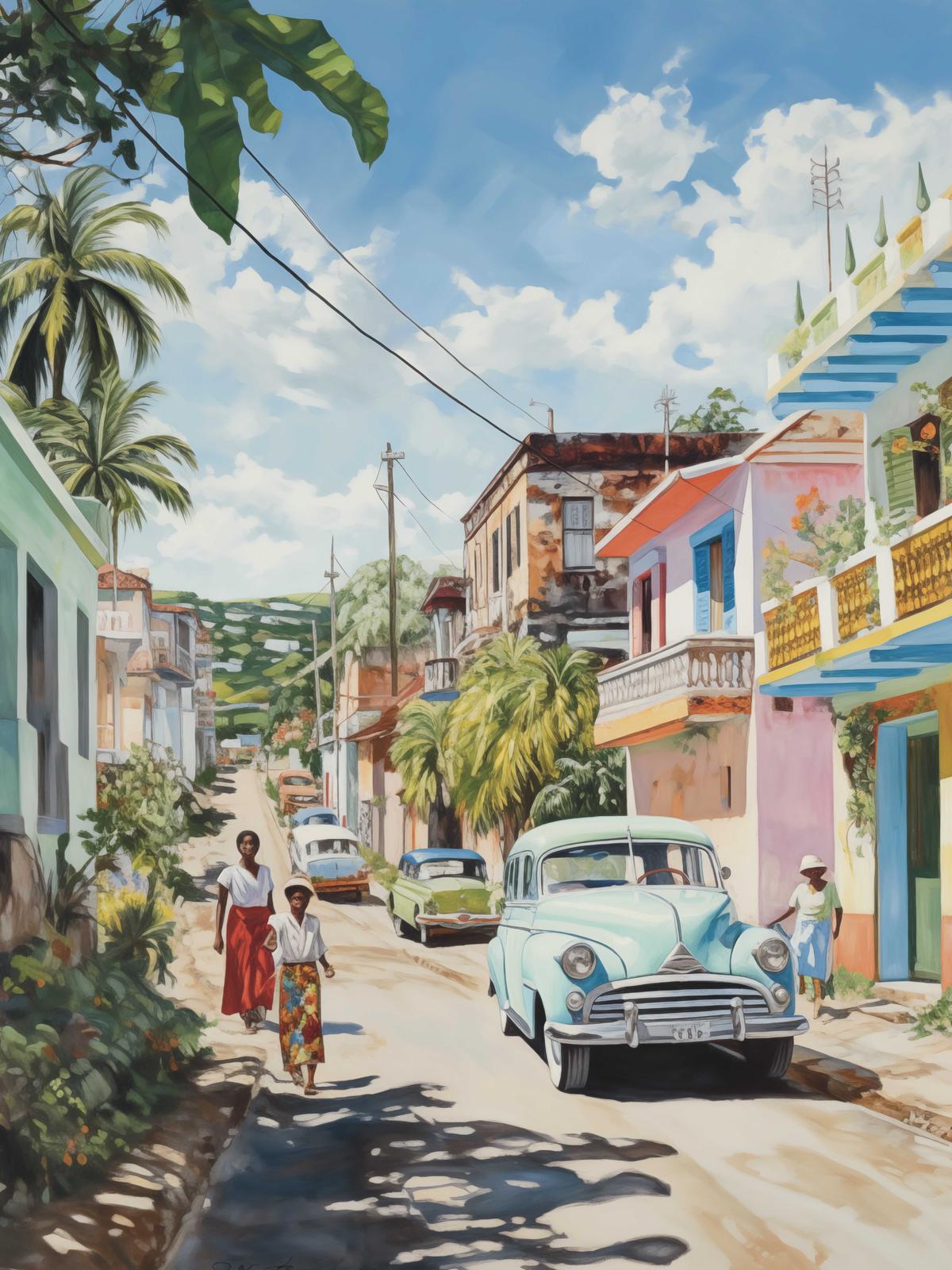 Poster - Colorful Cuban Street