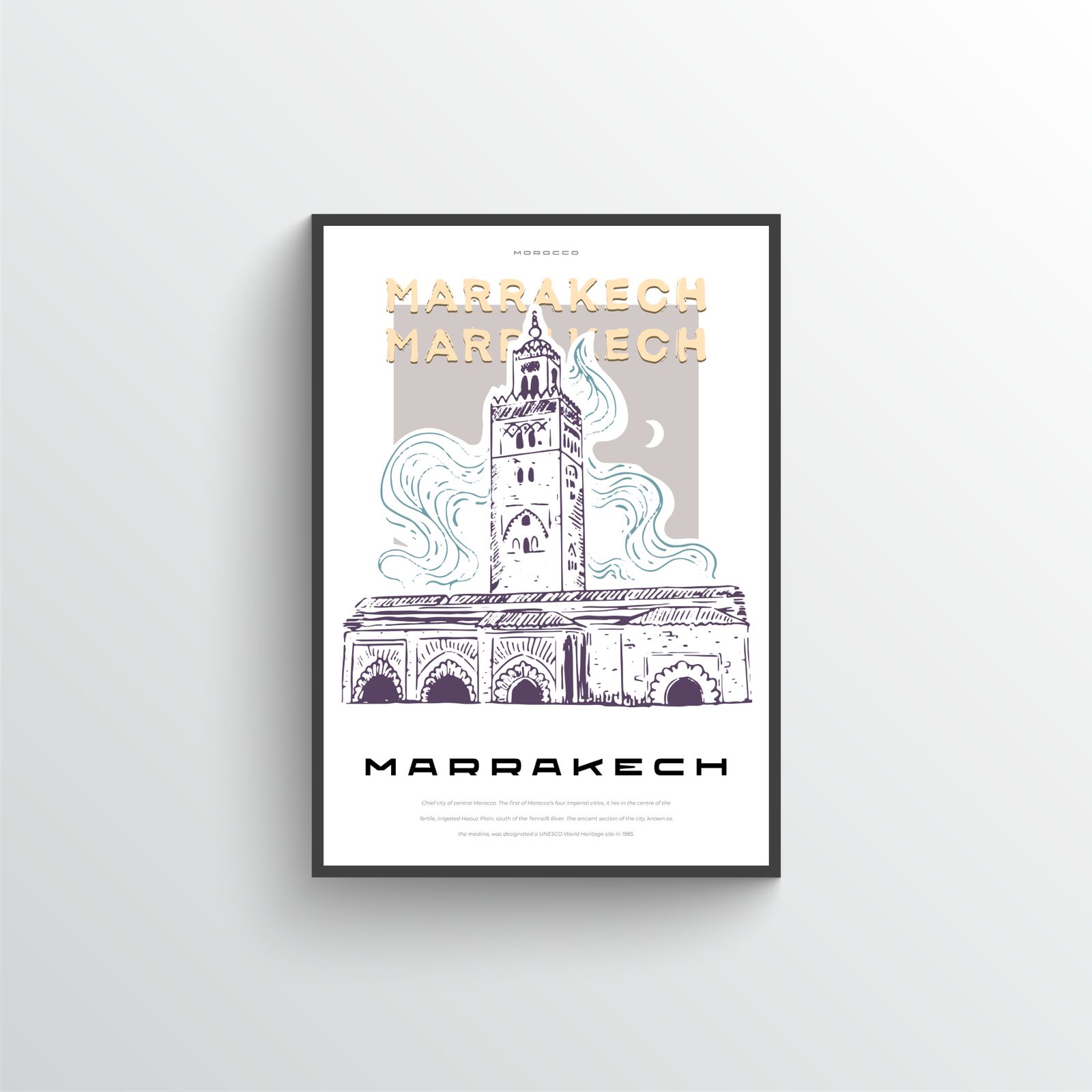 Marrakech Cityscape Poster