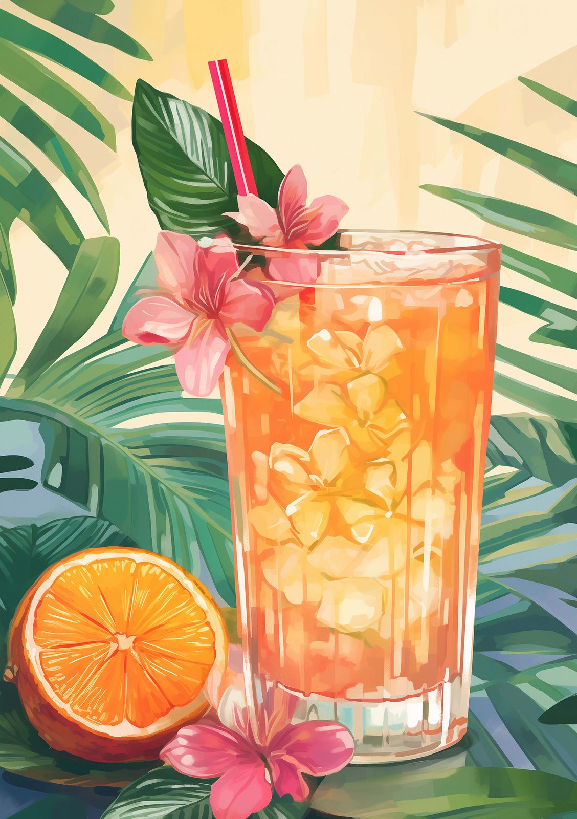 Poster - Tropical Drink with Orange