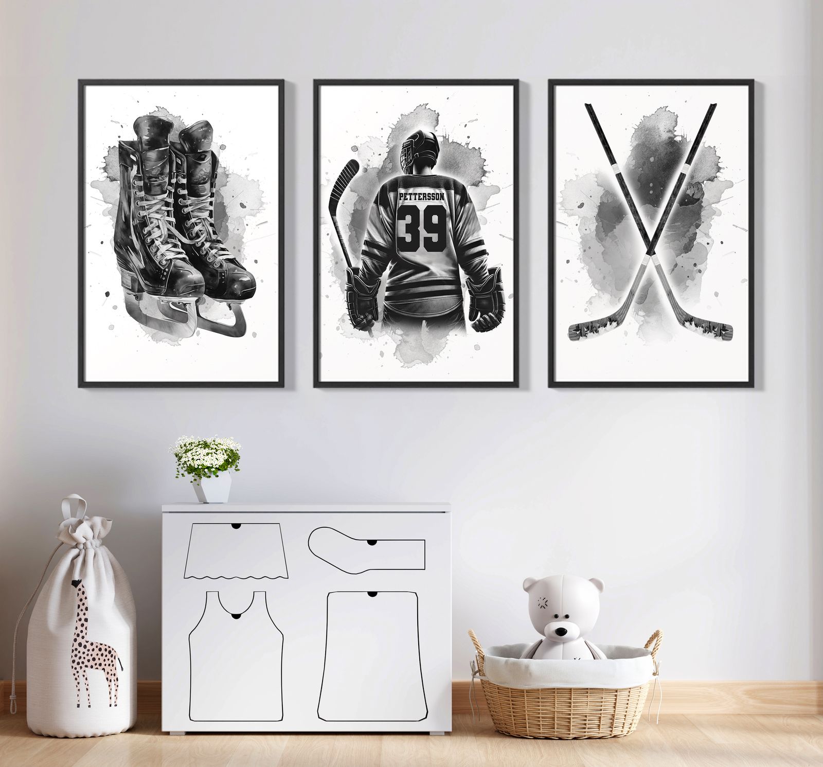Personalised Poster - Hockey Trio / Set of 3