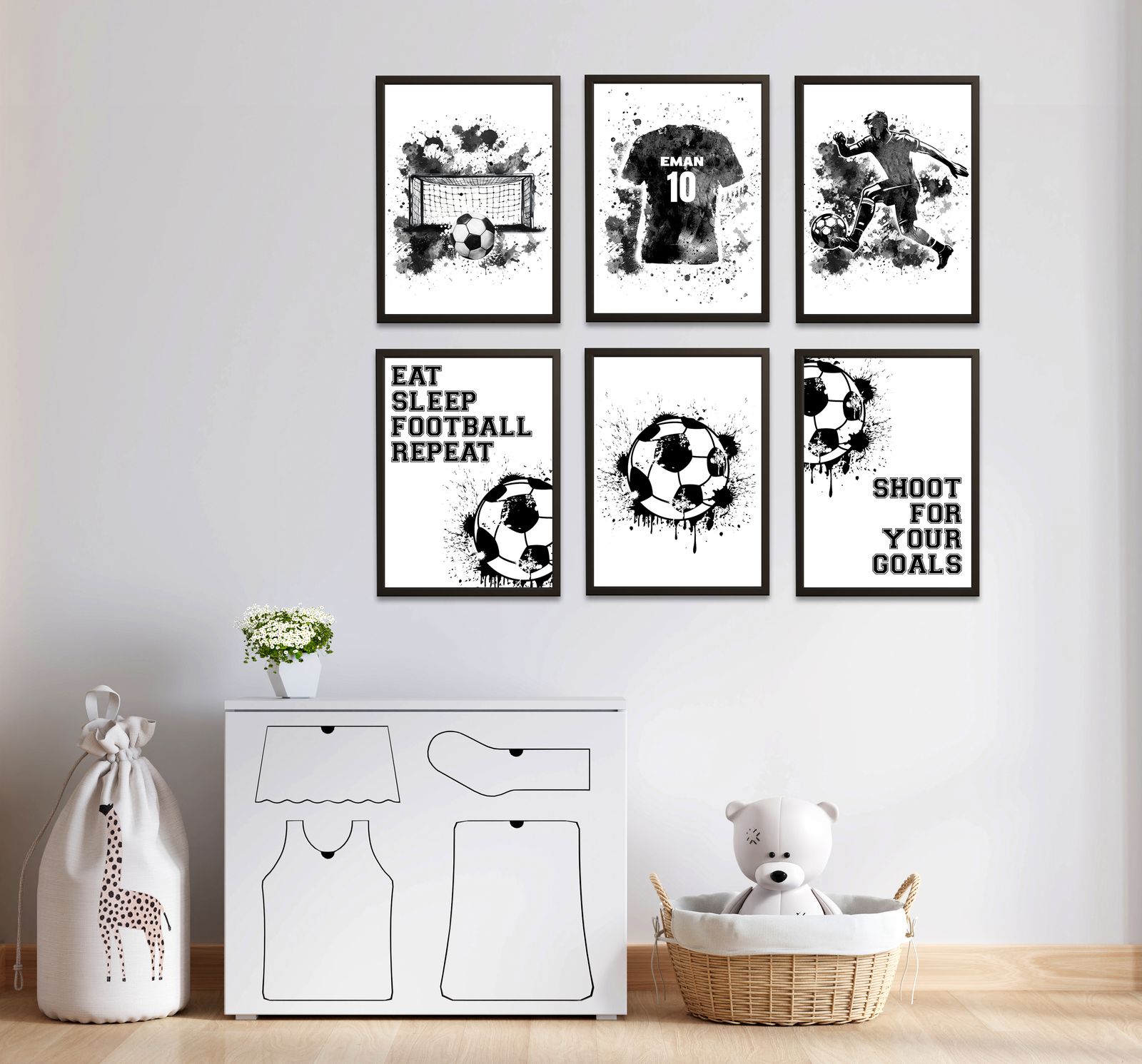Personalised Poster - Football Set / Set of 6