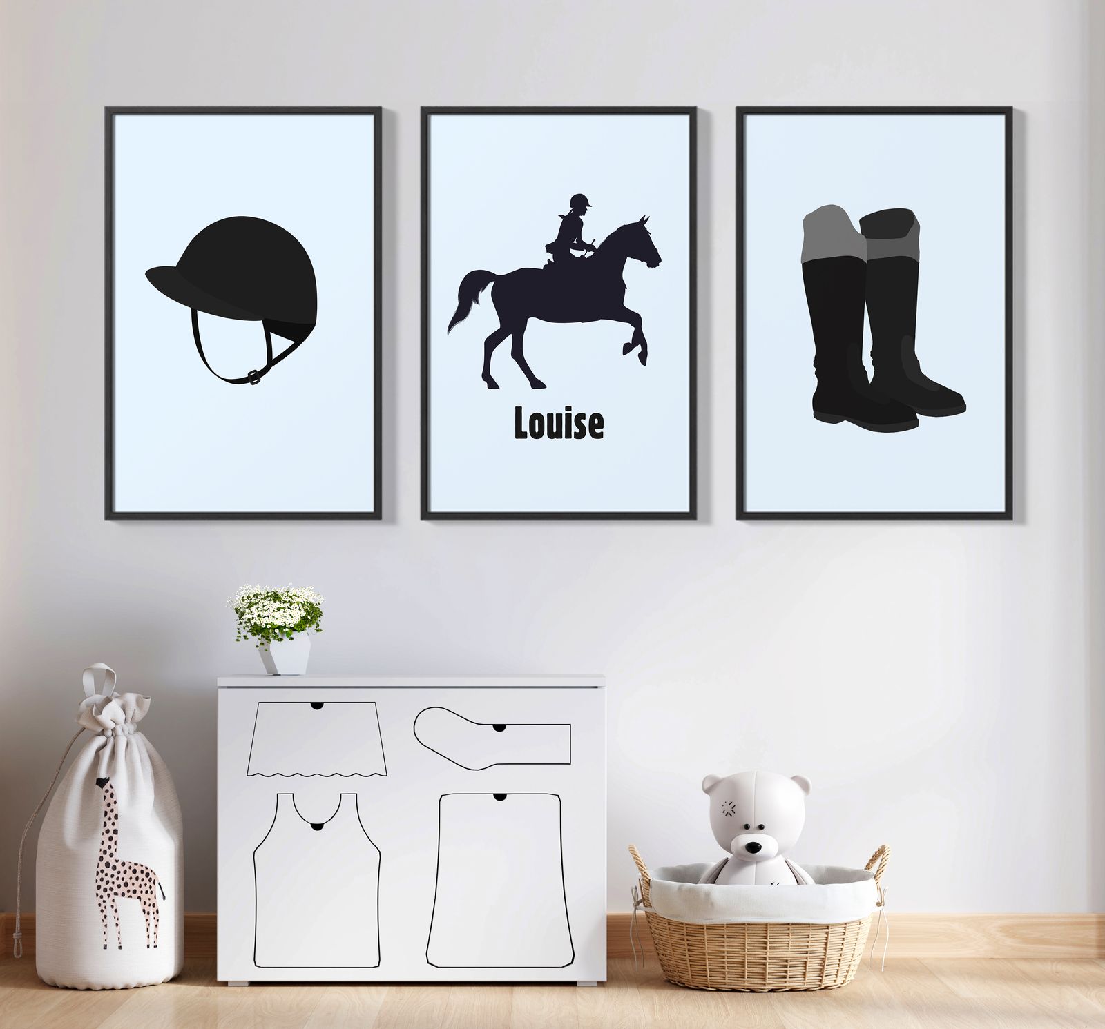 Personalised Poster - Equestrian Style / Set of 3