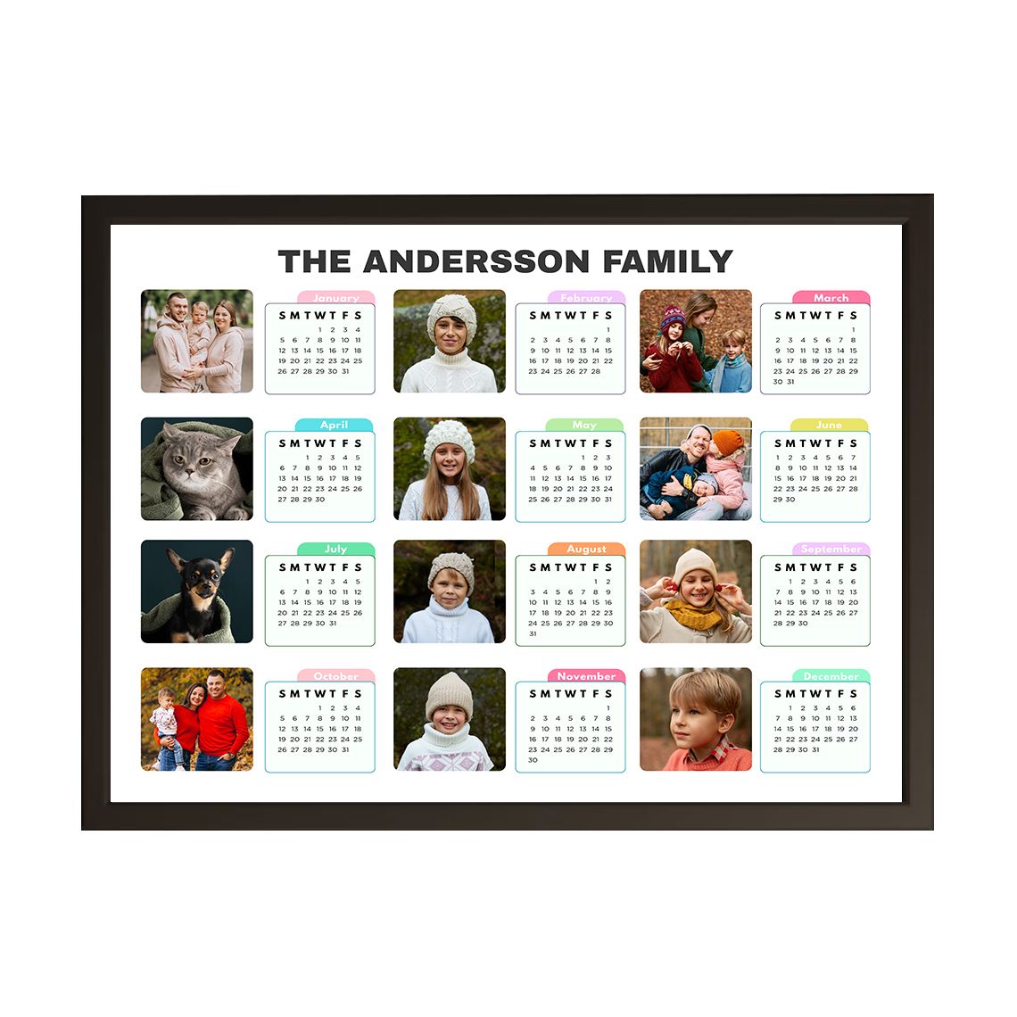 Personalised Poster - Family Calendar