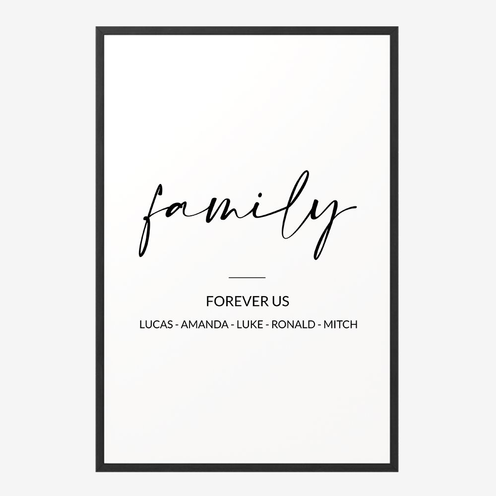 Personalised Poster - Family Forever