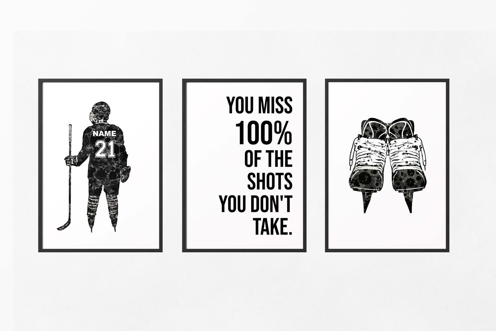 Personalised Poster - Hockey Inspiration / Set of 3