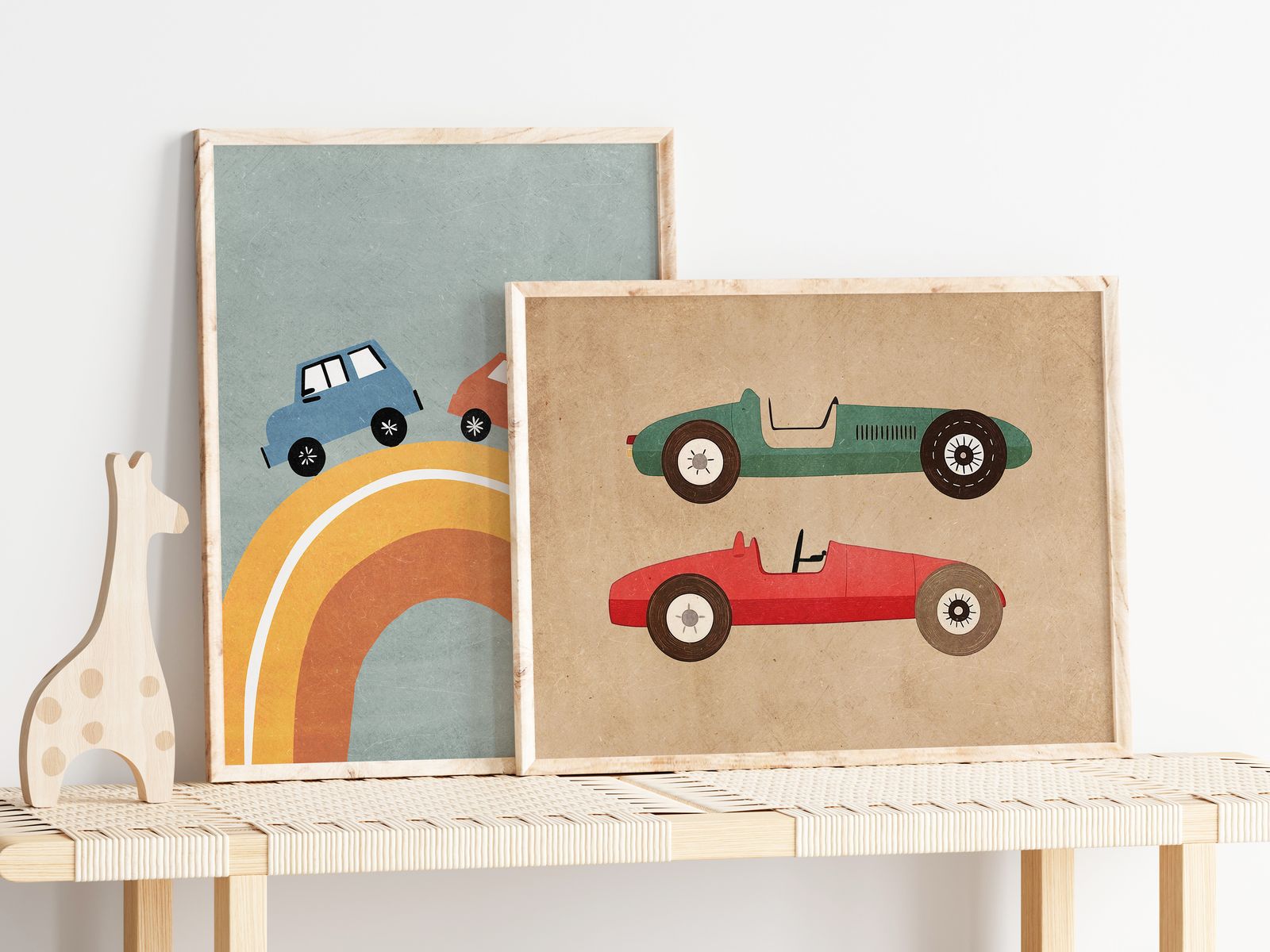 Poster - Colorful Cars / Set of 2