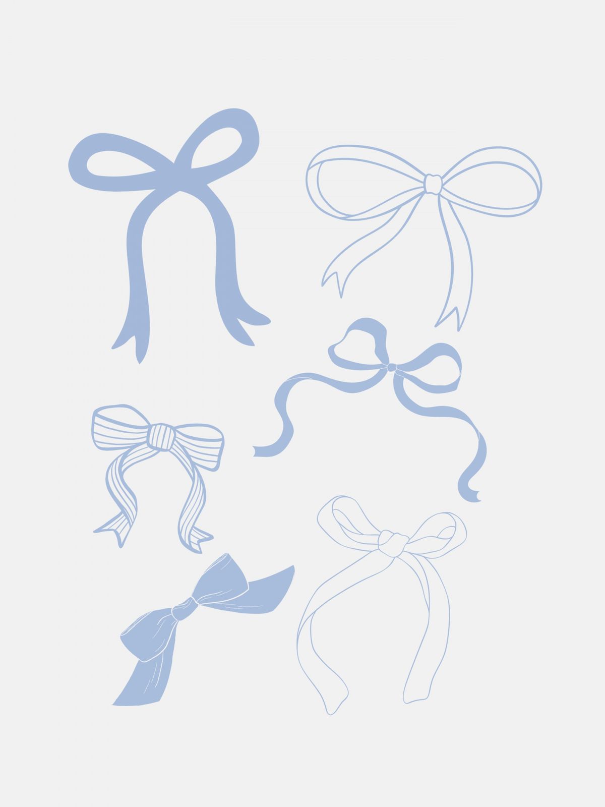 Poster - Blue Bows Collection