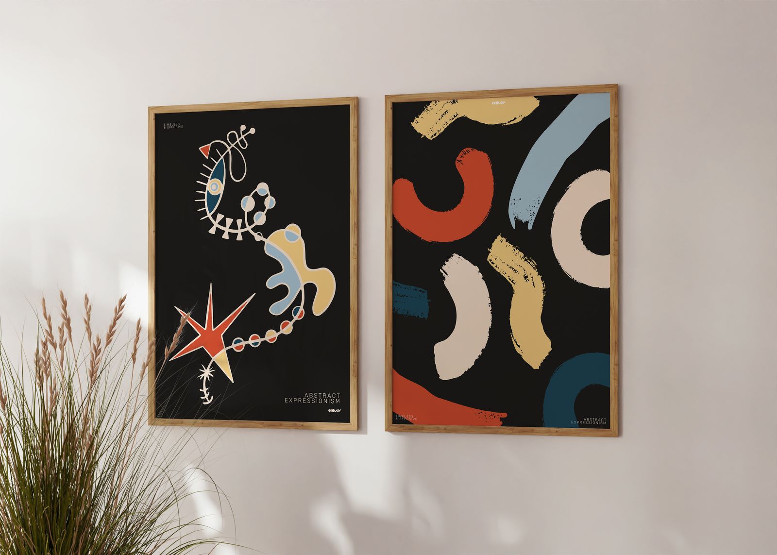 Poster - Abstract Expressionism Set of 2