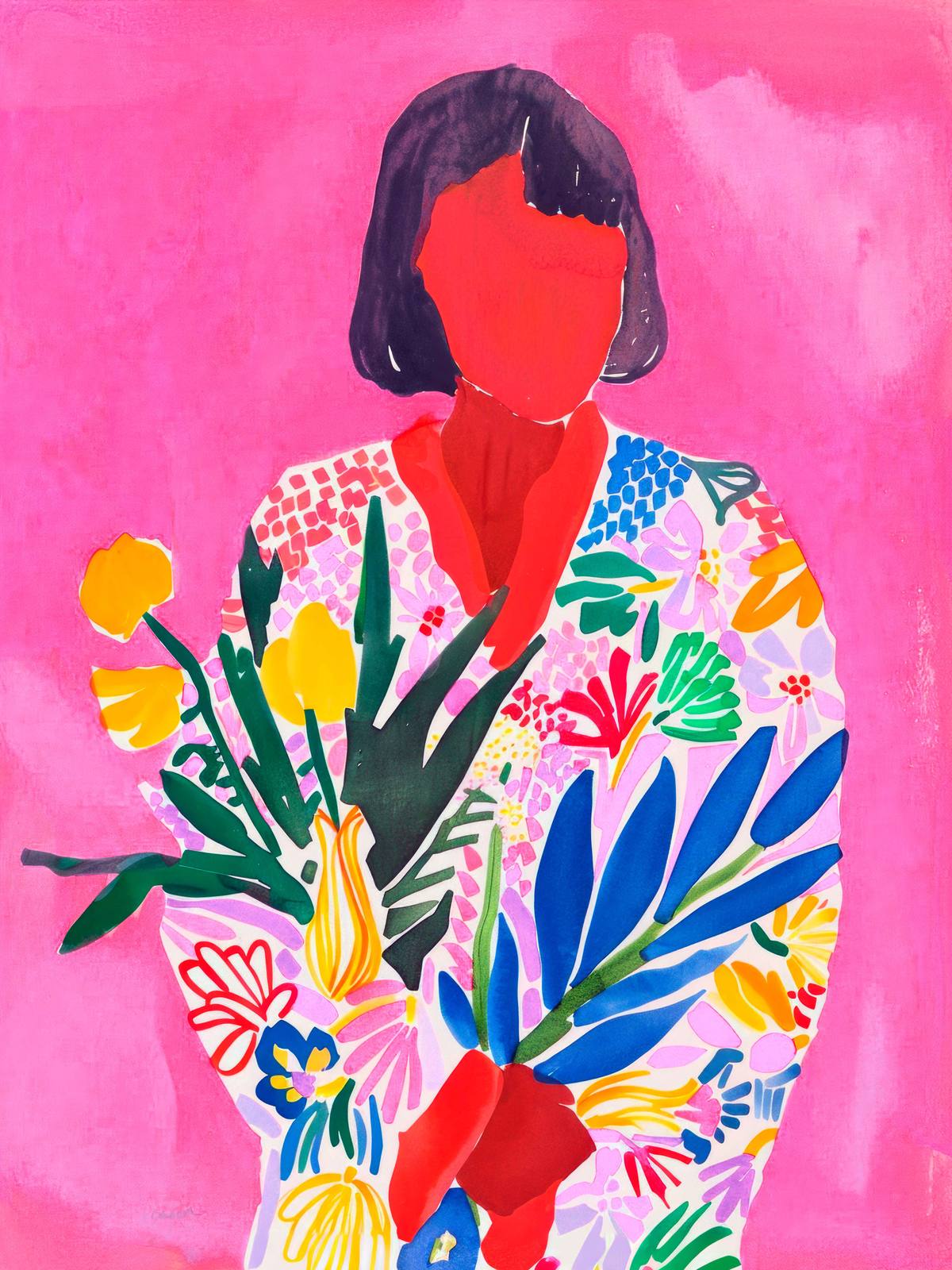 Poster - Floral Portrait