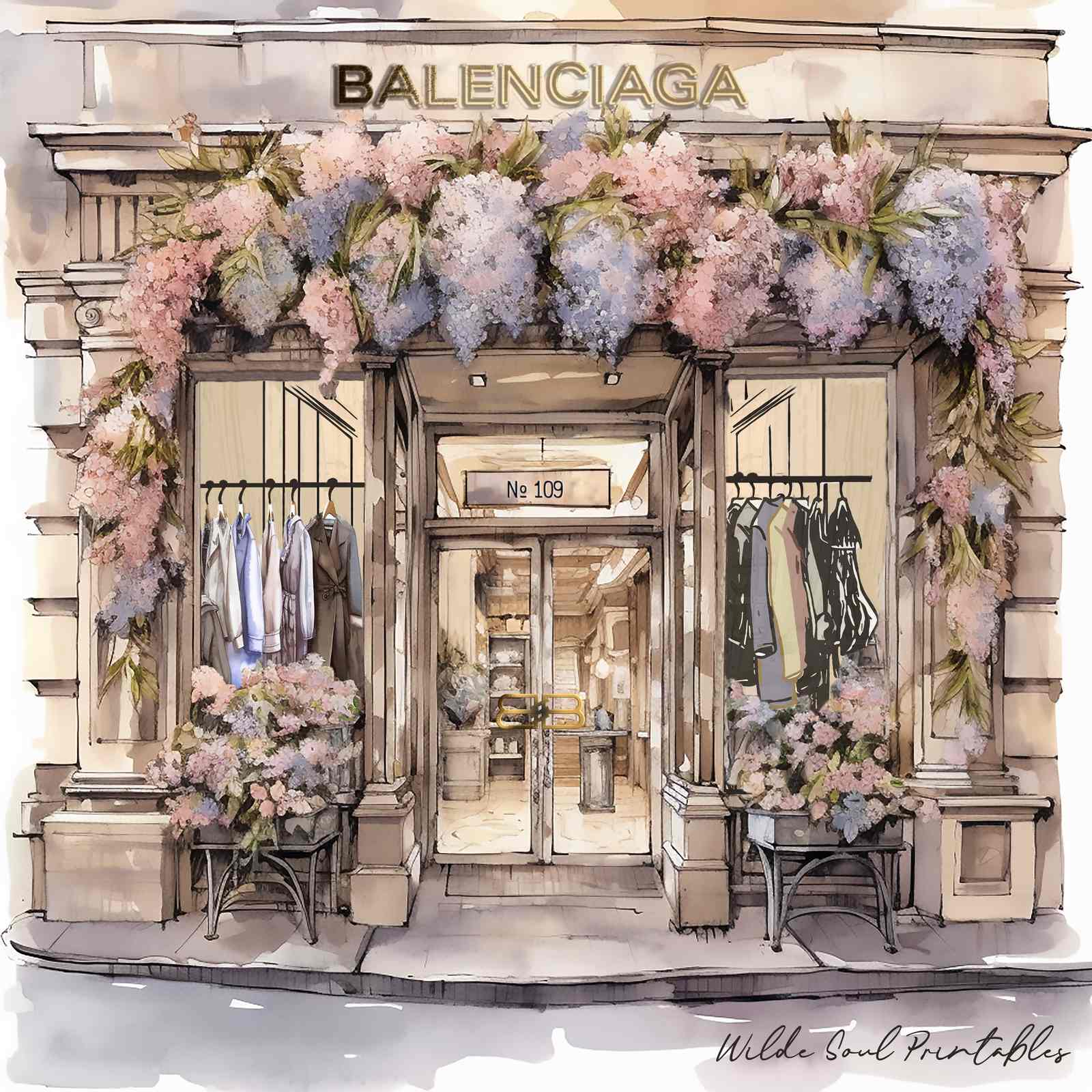 Balenciaga Fashion Shop Poster