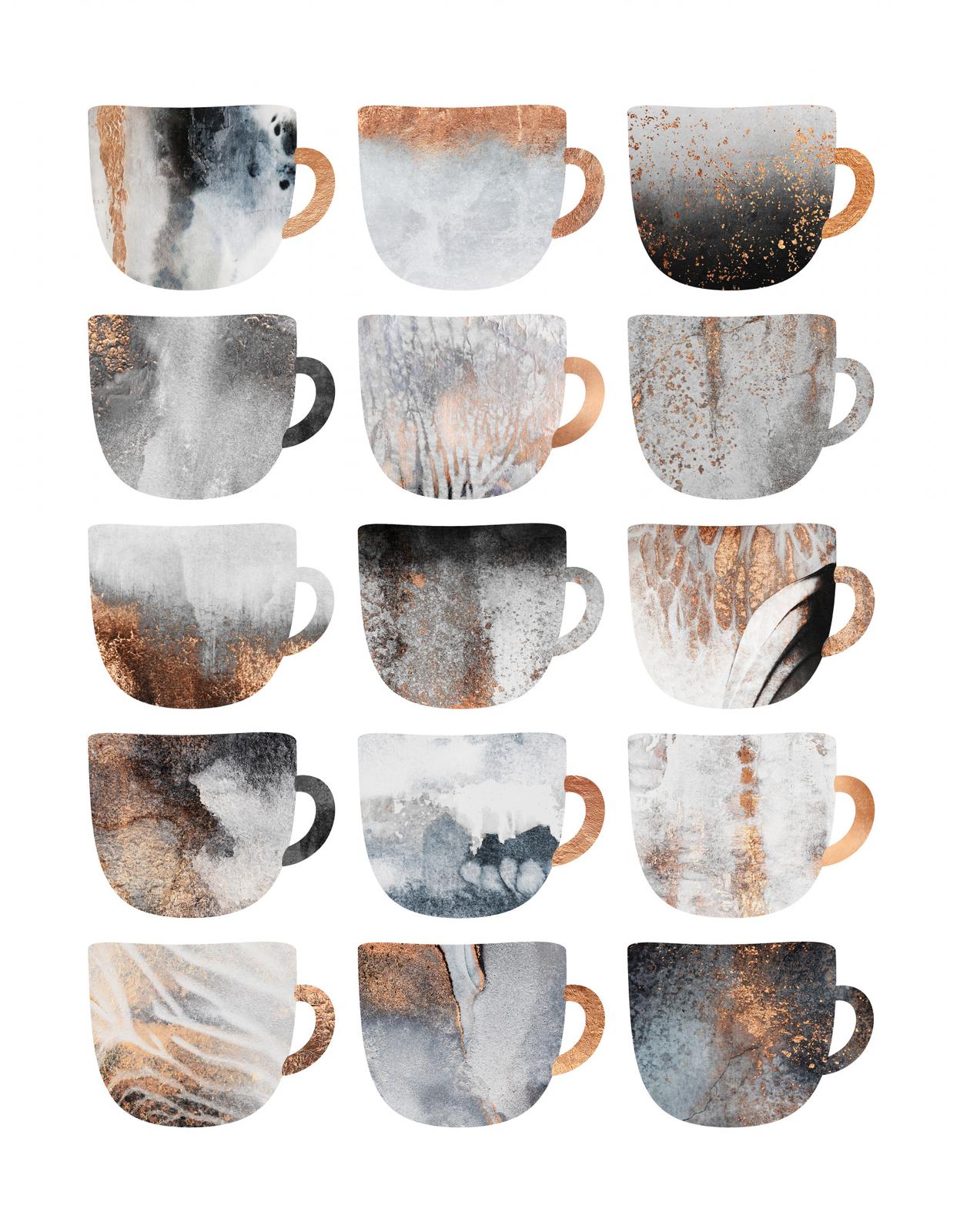 Poster - Abstract Coffee Cups