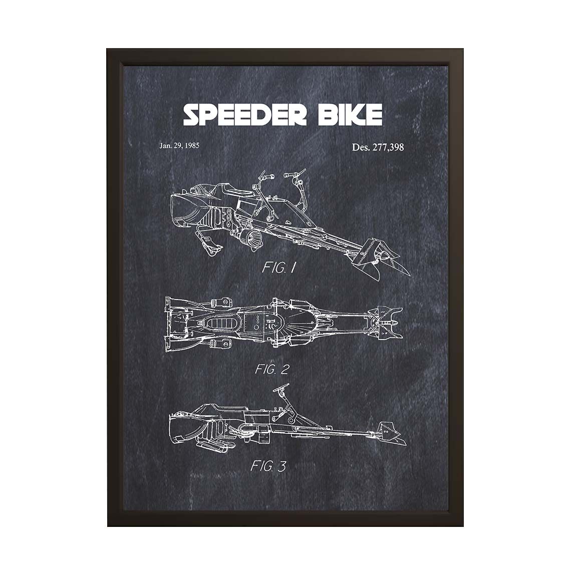 Patent Drawing Poster - Speeder Bike