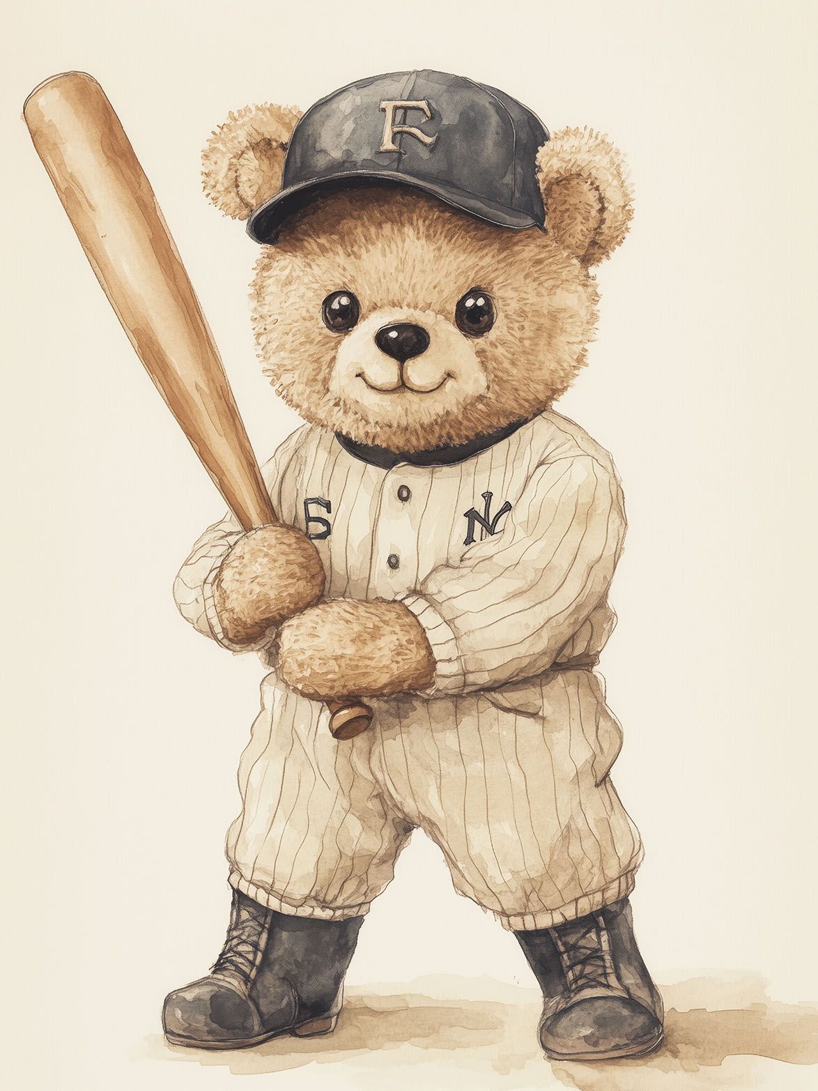 Poster - Baseball Teddy