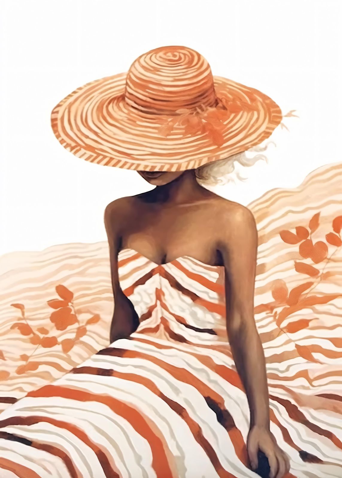 Poster - Lady in Striped Dress