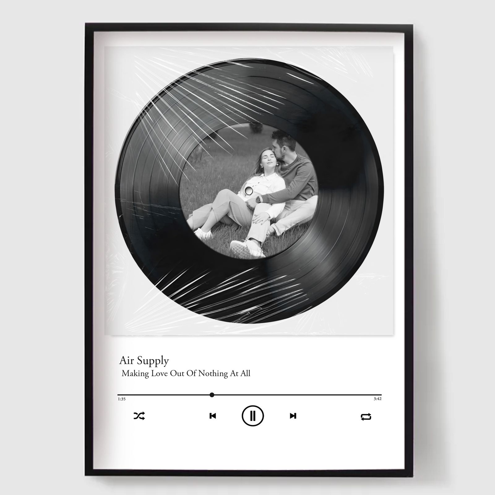 Personalised Poster - Our Song Vinyl Record