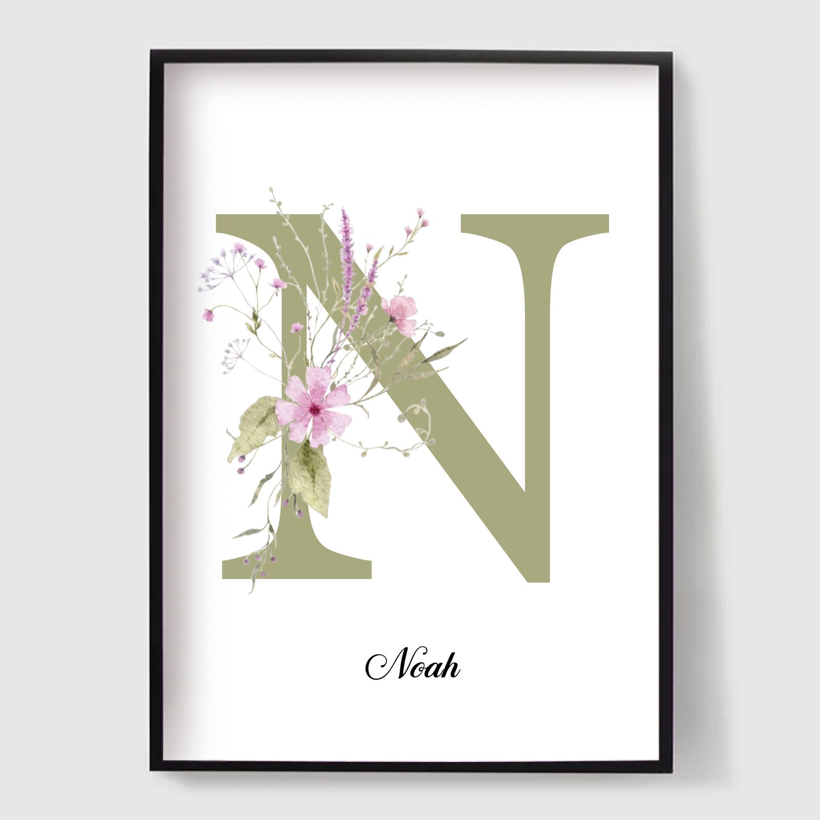 Personalised Poster - Custom Wildflower Name