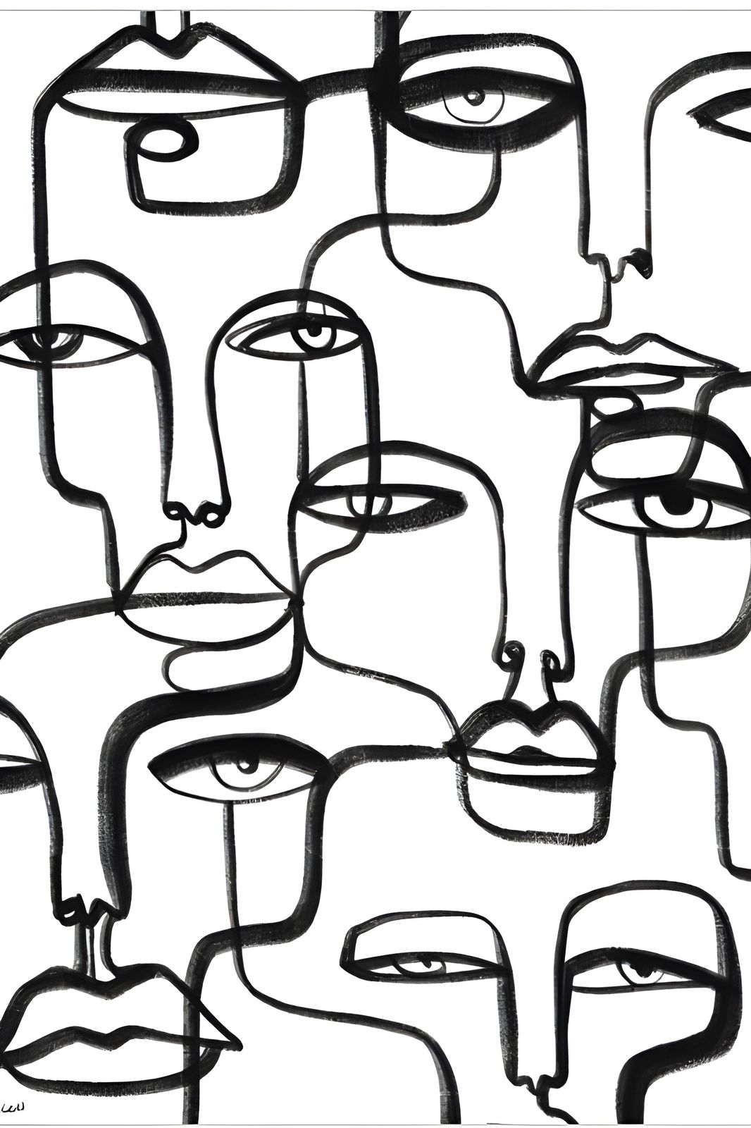Poster - Abstract Faces