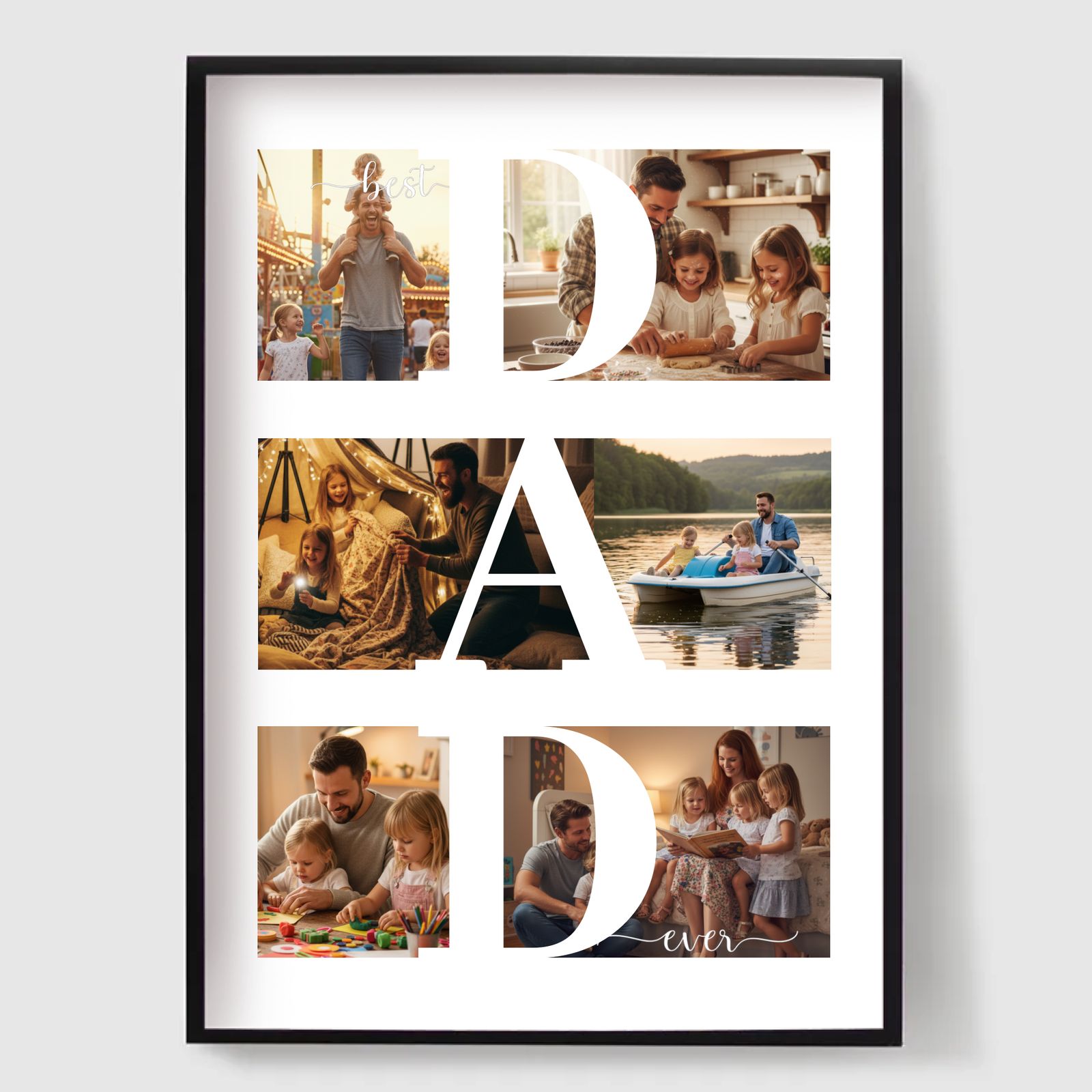 Personalised Poster - Best Dad Ever Photo Collage