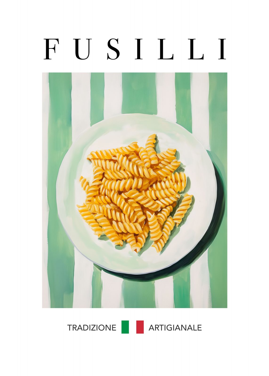 Poster - Fusilli Pasta Illustration