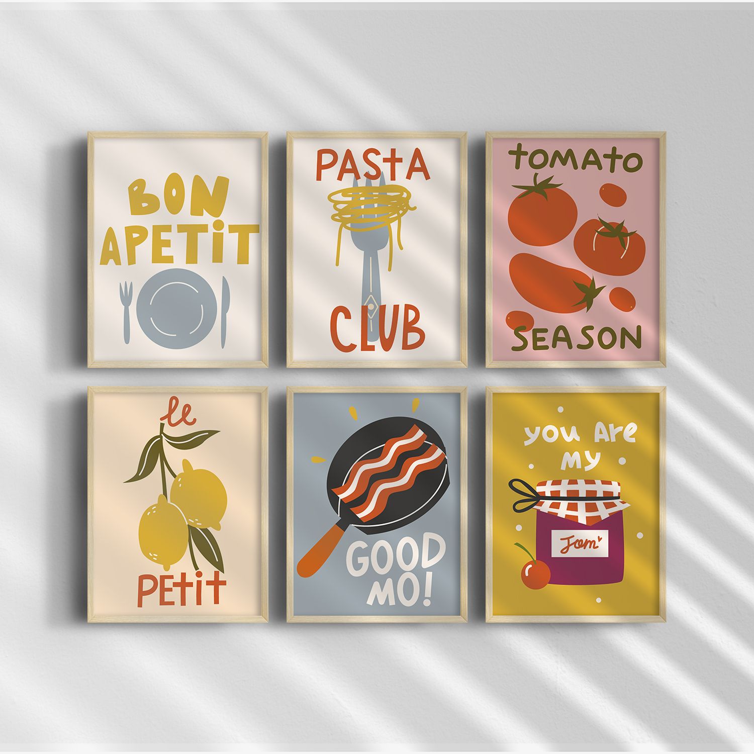 Poster - Kitchen Art / Set of 6