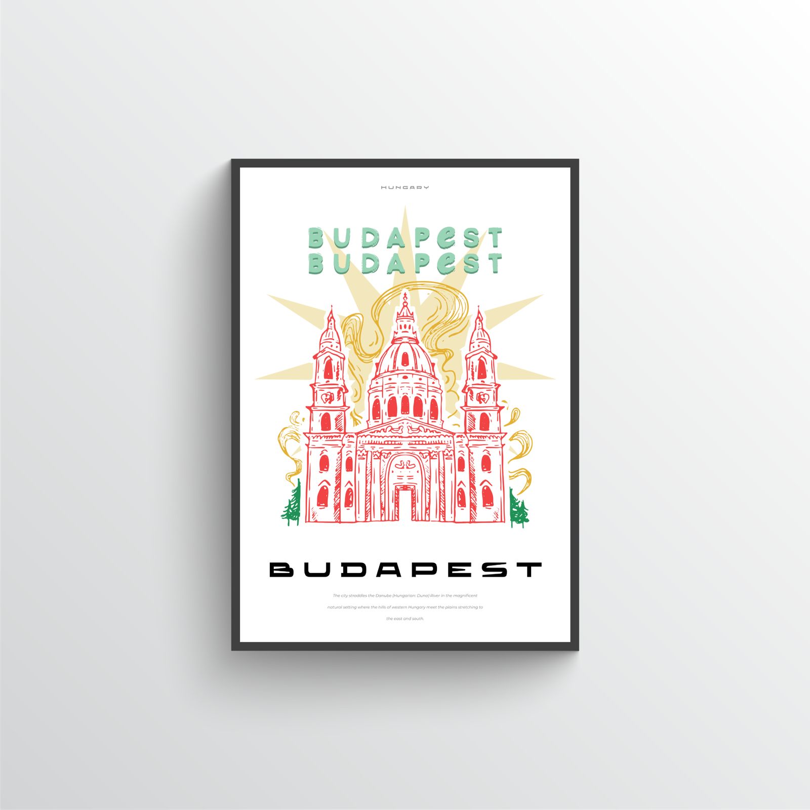 Budapest Travel Poster