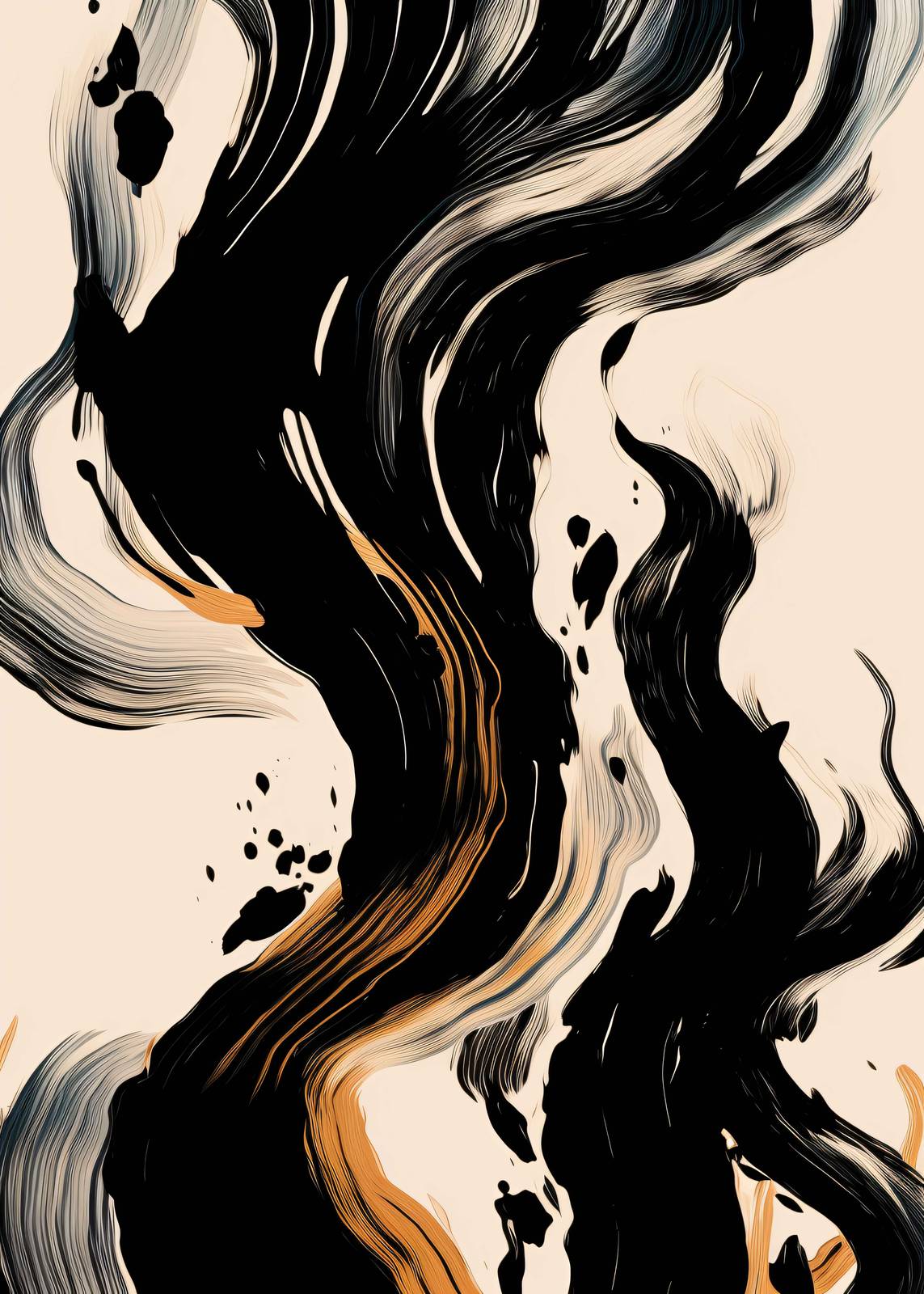 Poster - Abstract Black and Gold