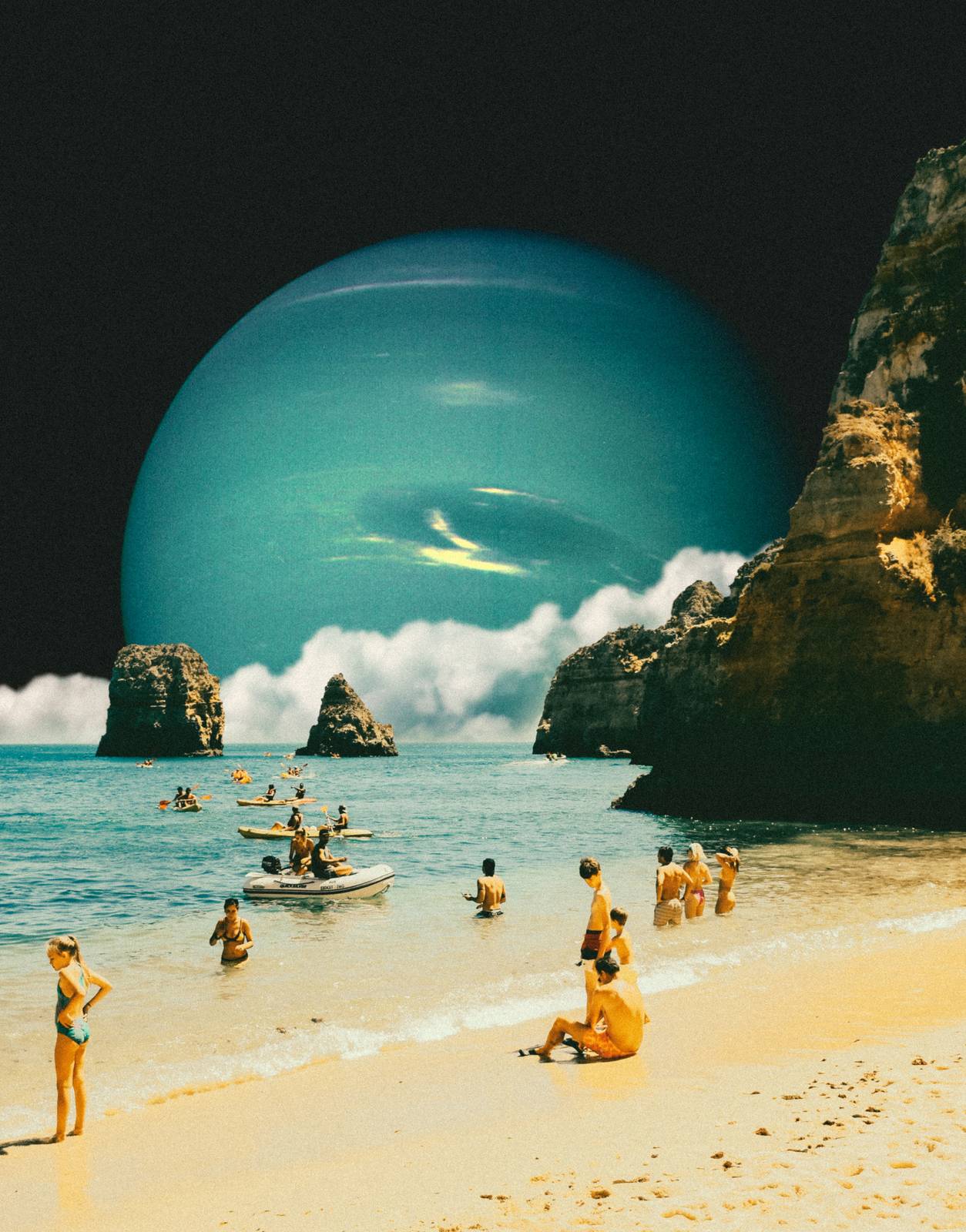 Poster - Beach with Planet