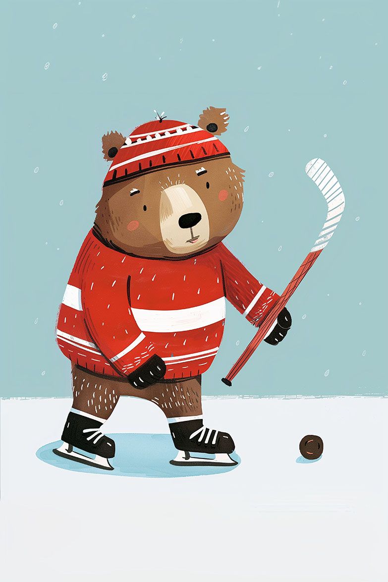 Poster - Hockey Bear