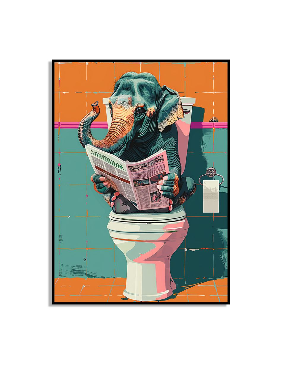 Colorful Elephant Reading Poster