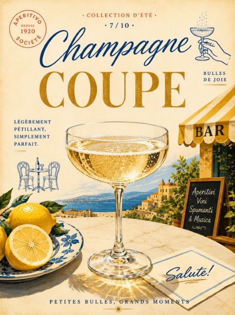 Poster - Champagne Coupe