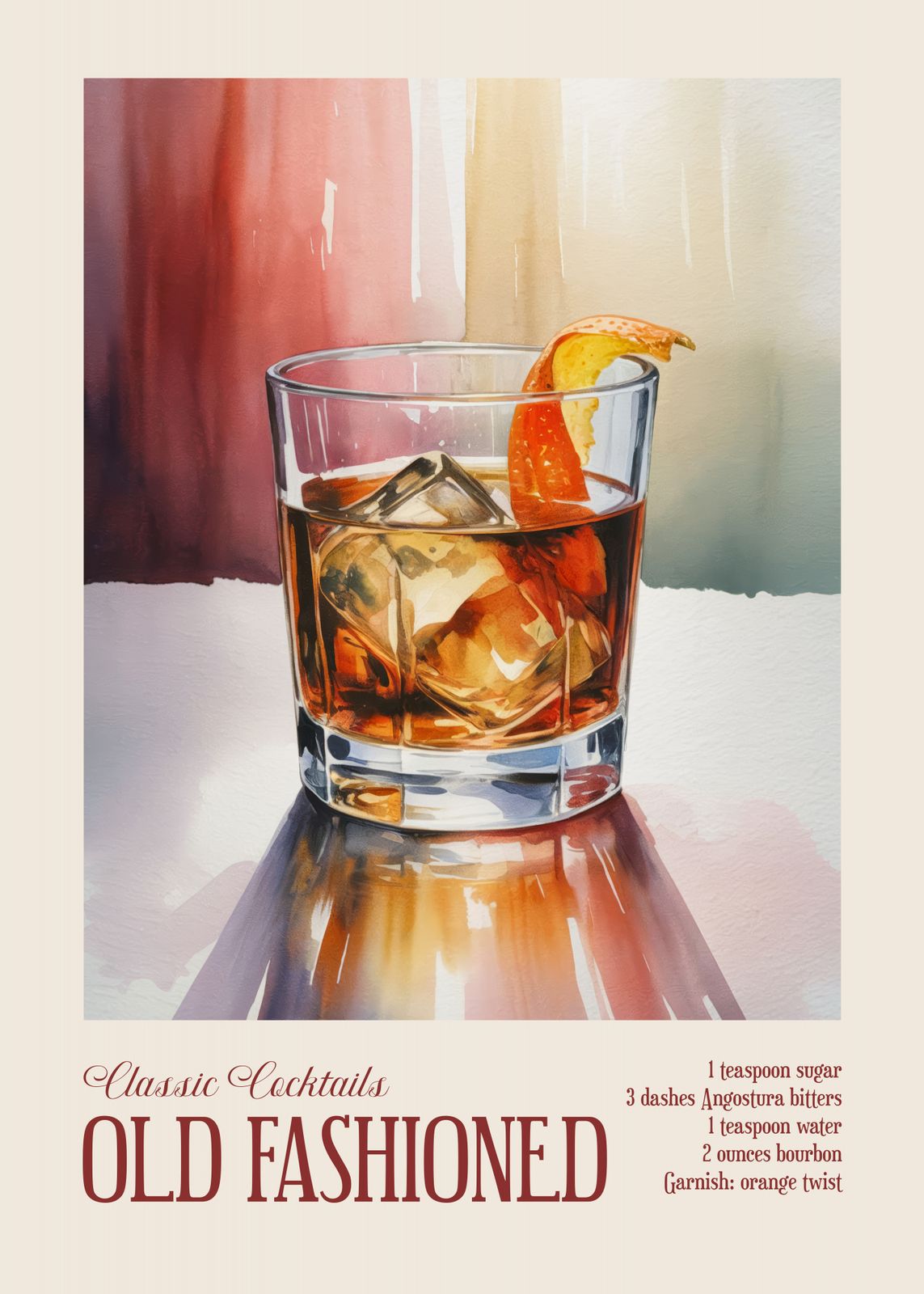 Poster - Classic Cocktail Old Fashioned