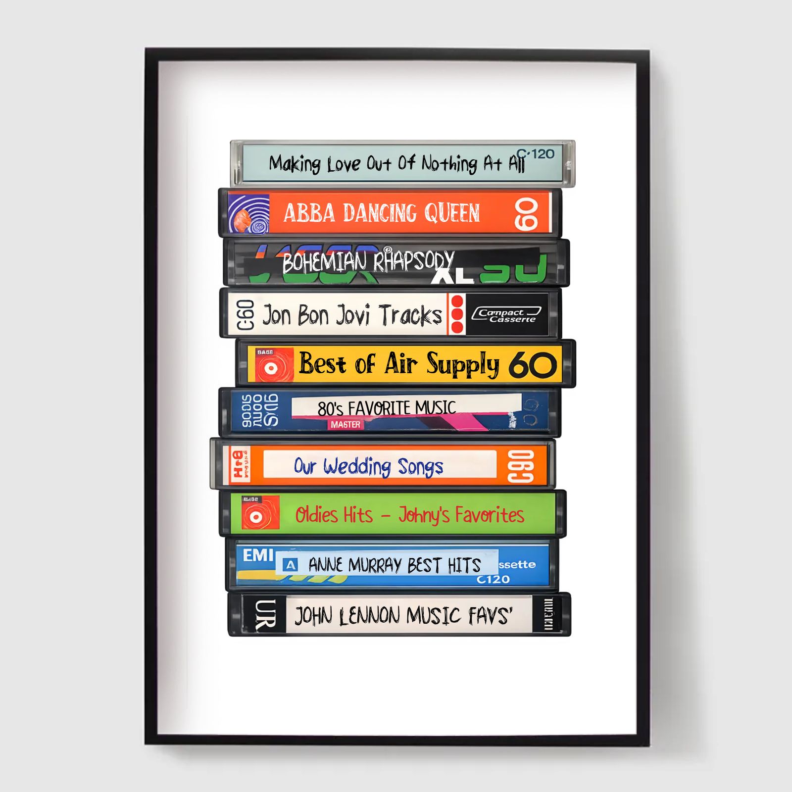Personalised Poster - Top 10 Cassette Mix Tapes