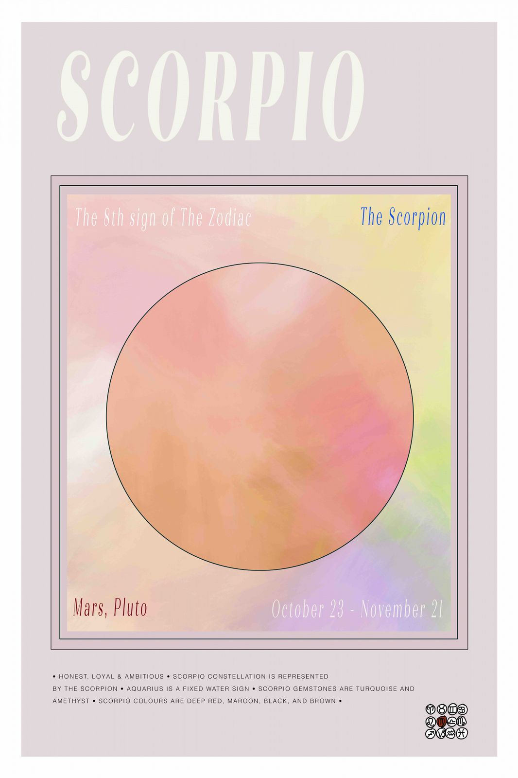 Poster - Scorpio Zodiac Sign