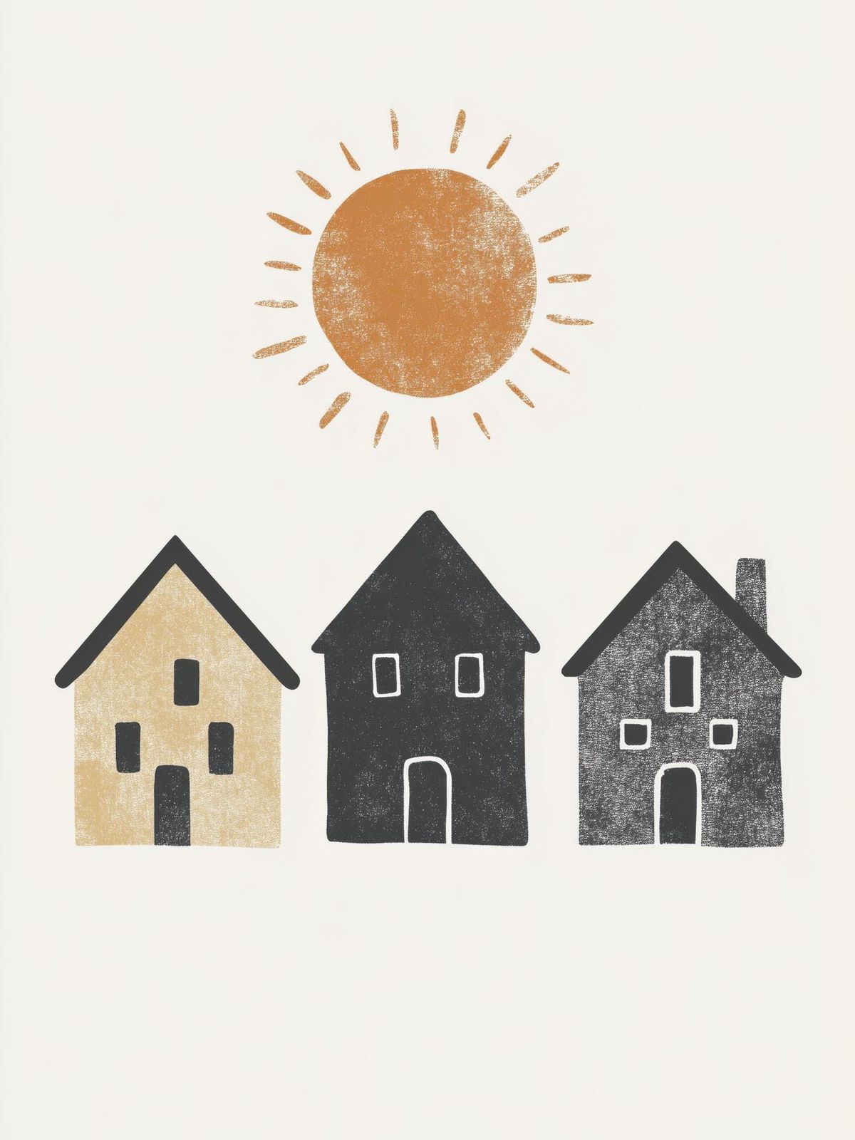 Poster - Sun and Houses