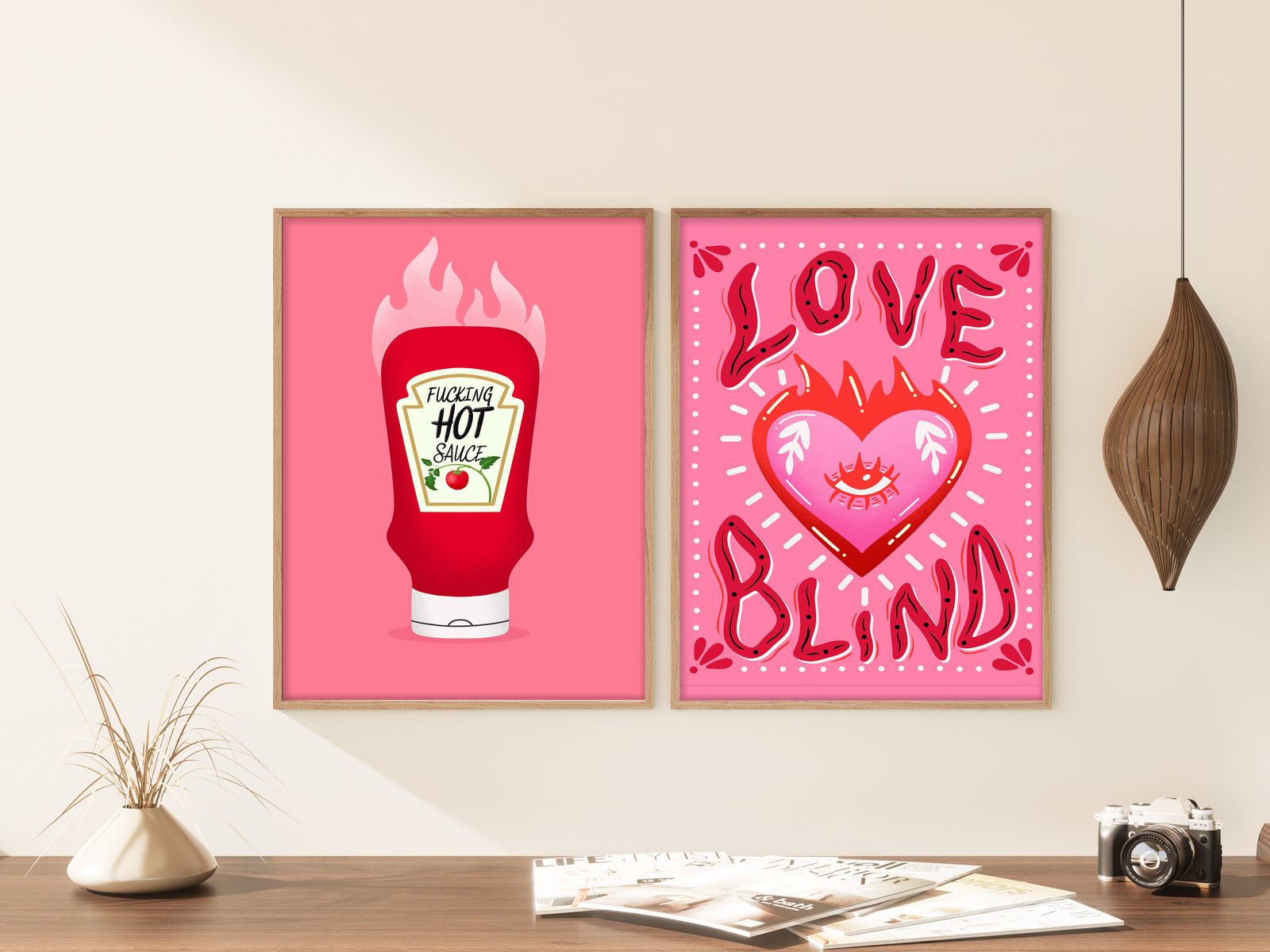 Poster - Love Blind & Hot Sauce / Set of 2