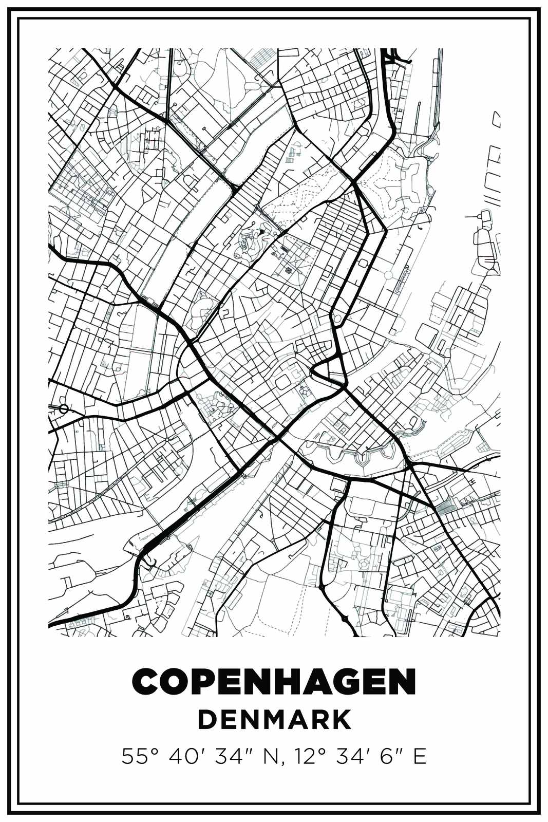 Copenhagen Map Poster