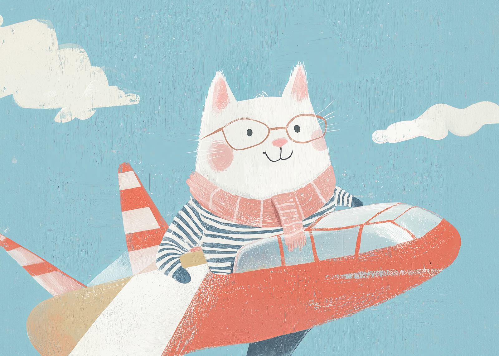 Poster - Cat in Airplane